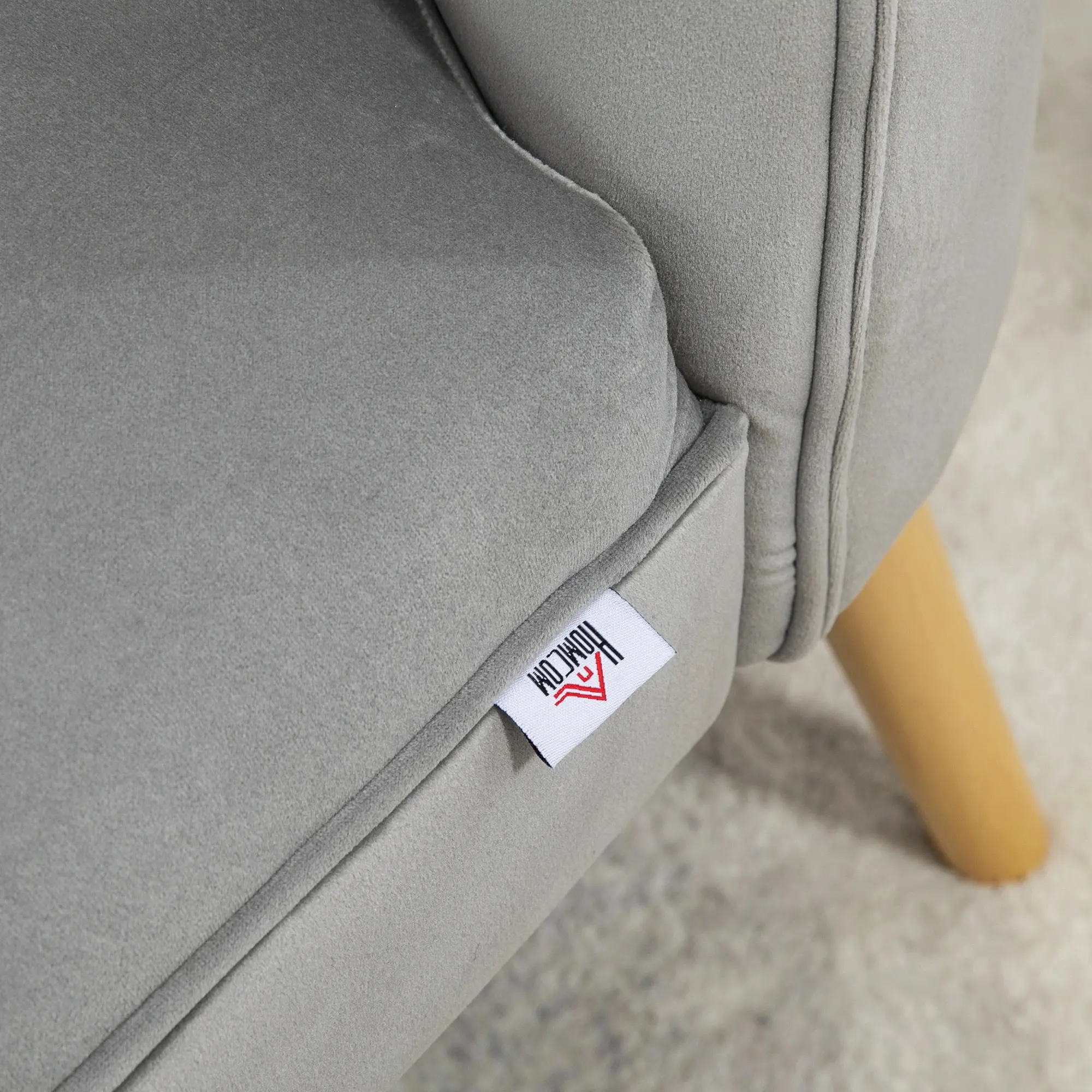 Стул Homcom 839-618V00GY (Grey/Wood) - 5