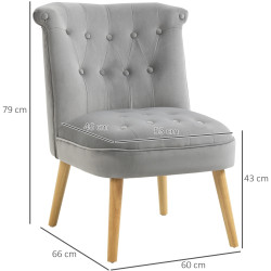Стул Homcom 839-618V00GY (Grey/Wood) Thumb