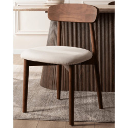 Стул Mebel Elite Alvin (Walnut/Beige)