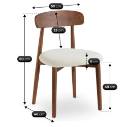 Стул Mebel Elite Alvin (Walnut/Beige) Thumb