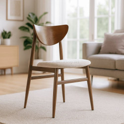 Scaun Mebel Elite Braga (Beige/Walnut)