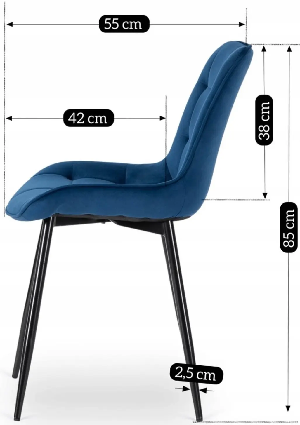 Стул Mebel Elite Chris (Blue) - 8