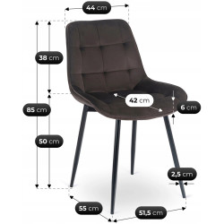 Стул Mebel Elite Chris (Brown/Black) Thumb