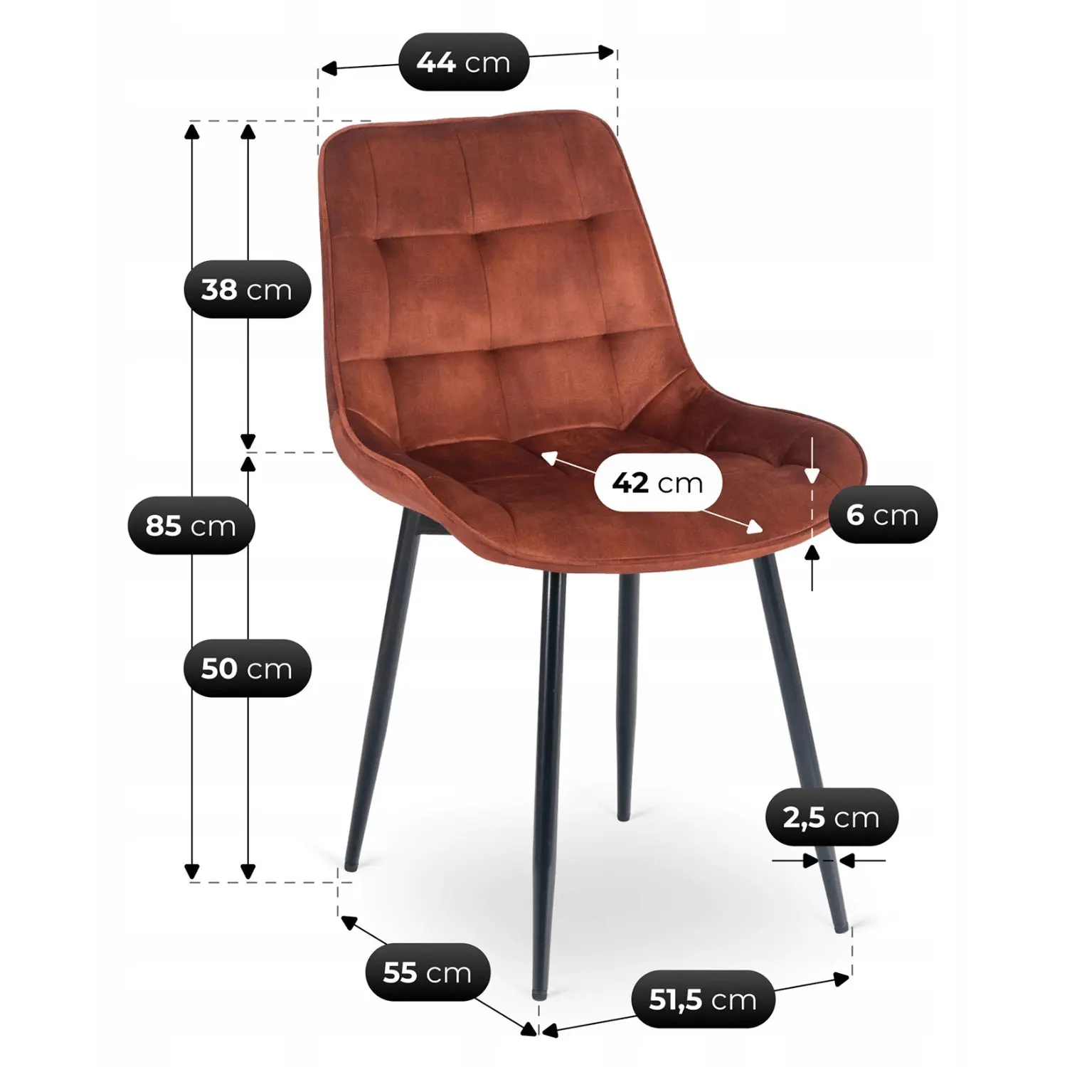 Стул Mebel Elite Chris (Terracotta) - 6