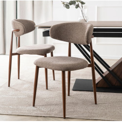 Scaun Mebel Elite Flavio (Walnut/Beige)
