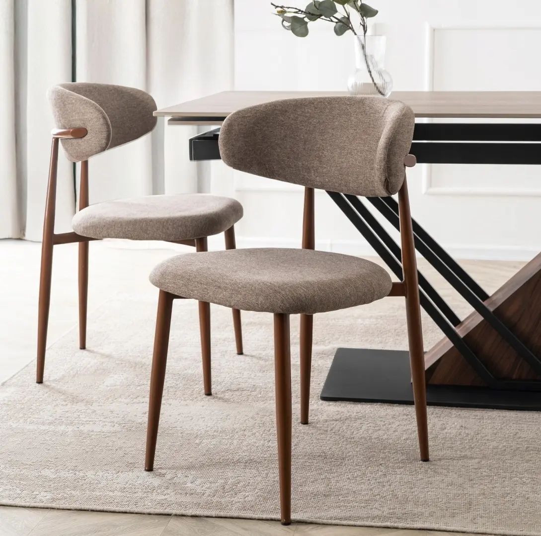 Scaun Mebel Elite Flavio (Walnut/Beige)