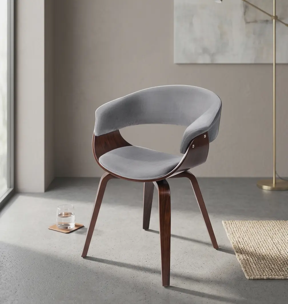 Scaun Mebel Elite Gary (Grey/Walnut)