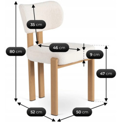 Стул Mebel Elite Grenada Boucle (Oak/Cream) Thumb