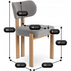 Scaun Mebel Elite Grenada (Oak/Grey) Thumb