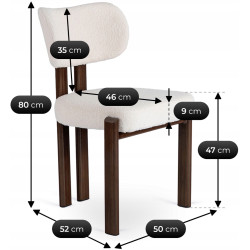 Scaun Mebel Elite Grenada (Walnut/Cream) Thumb