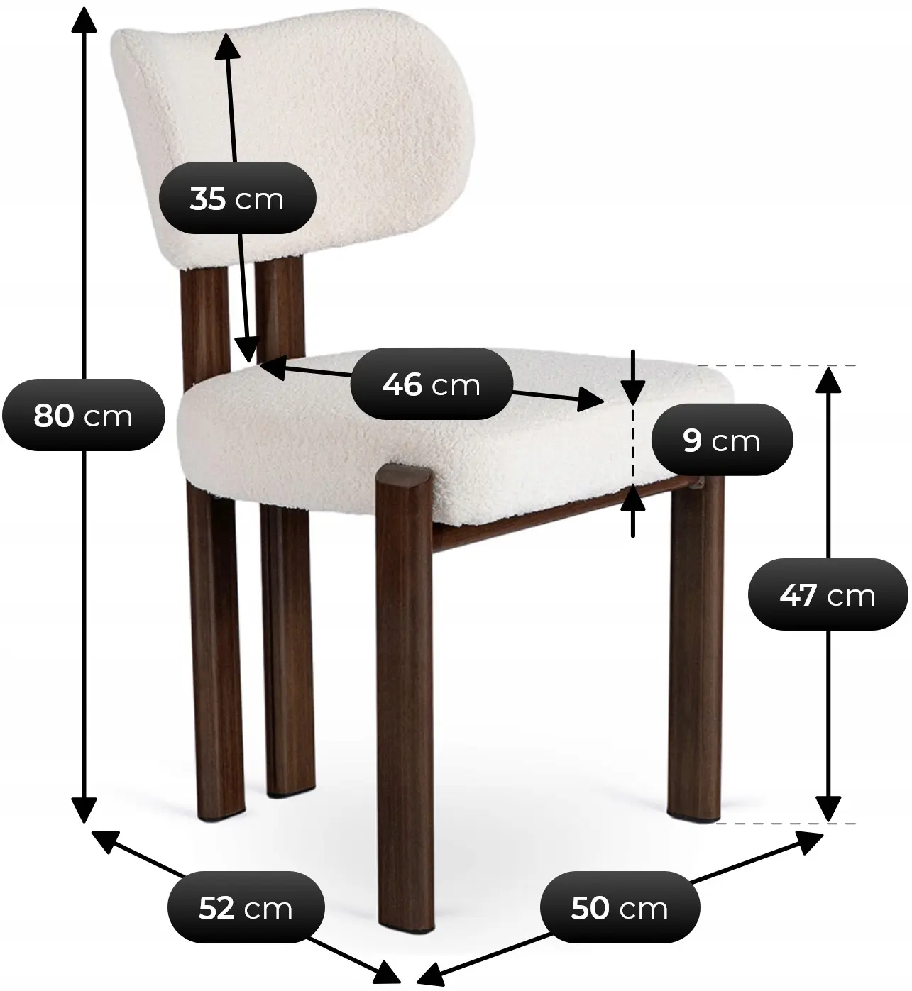 Scaun Mebel Elite Grenada (Walnut/Cream) - 7