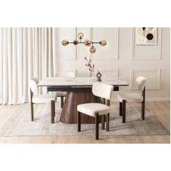 Scaun Mebel Elite Grenada (Walnut/Cream) Thumb