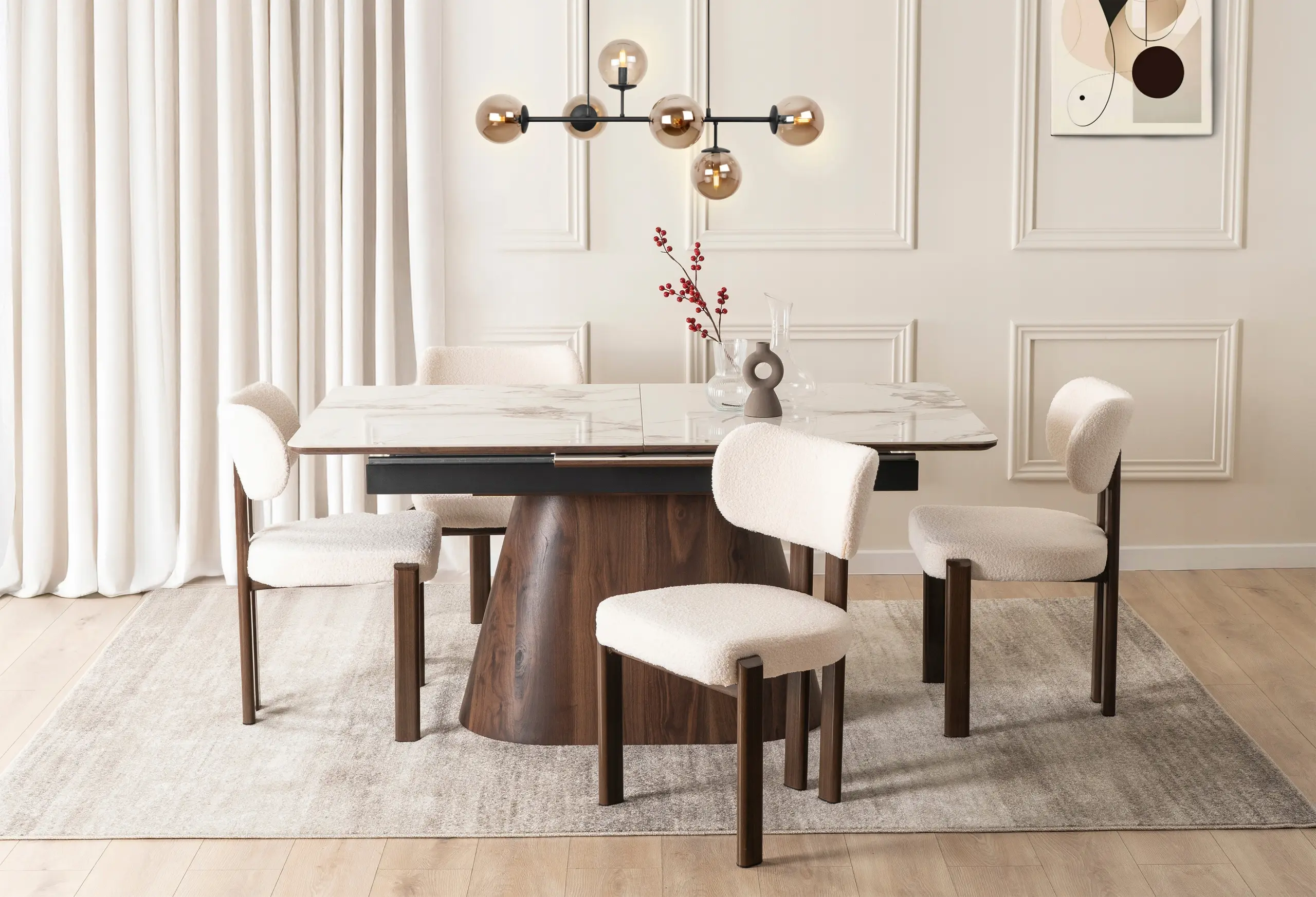 Scaun Mebel Elite Grenada (Walnut/Cream) - 8