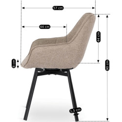 Scaun Mebel Elite Luna 2 (Beige) Thumb