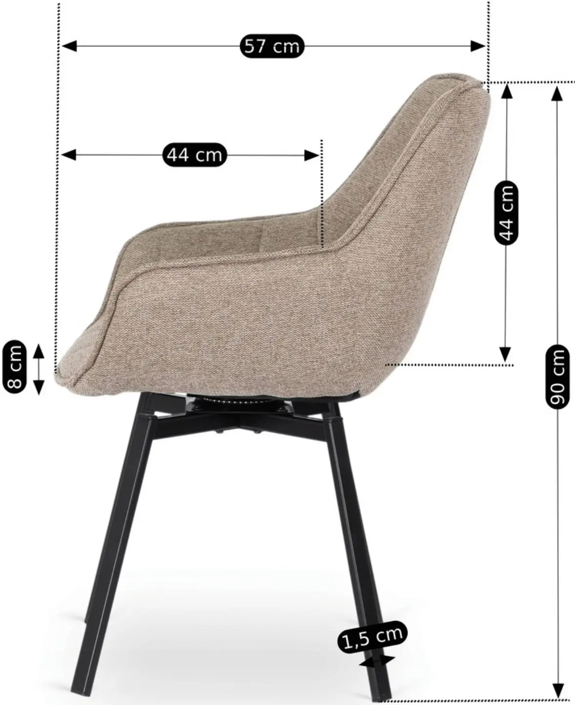 Scaun Mebel Elite Luna 2 (Beige) - 7
