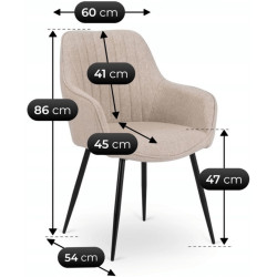 Scaun Mebel Elite Malaga (Beige) Thumb