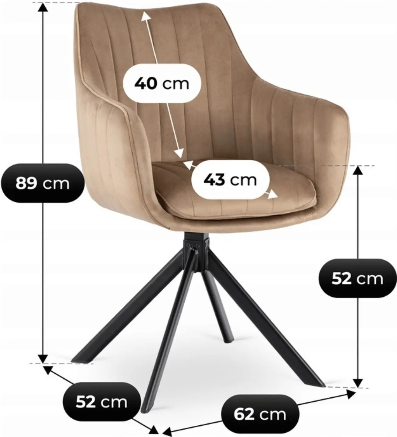 Scaun Mebel Elite Mumbai 2 (Beige) - 9