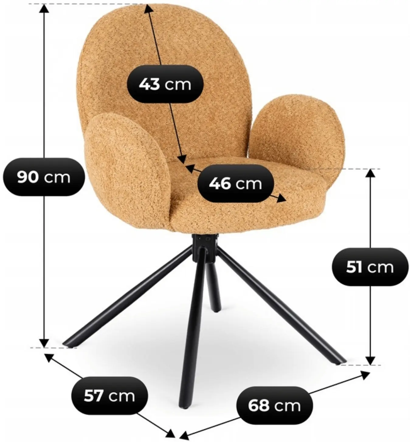 Scaun Mebel Elite Musso (Mustard) - 6