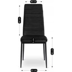 Scaun Mebel Elite Naris Velour (Black) Thumb