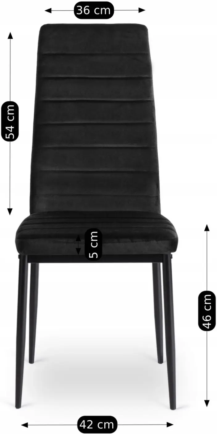 Scaun Mebel Elite Naris Velour (Black) - 5