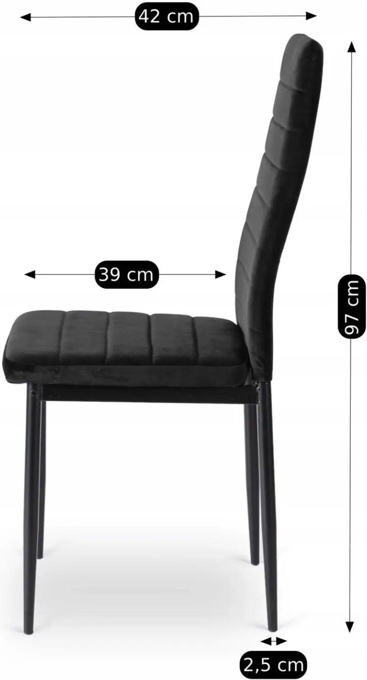 Scaun Mebel Elite Naris Velour (Black) - 6