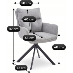 Scaun Mebel Elite Paul (Grey) Thumb