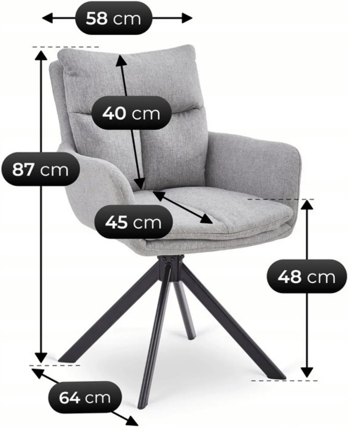 Scaun Mebel Elite Paul (Grey) - 7