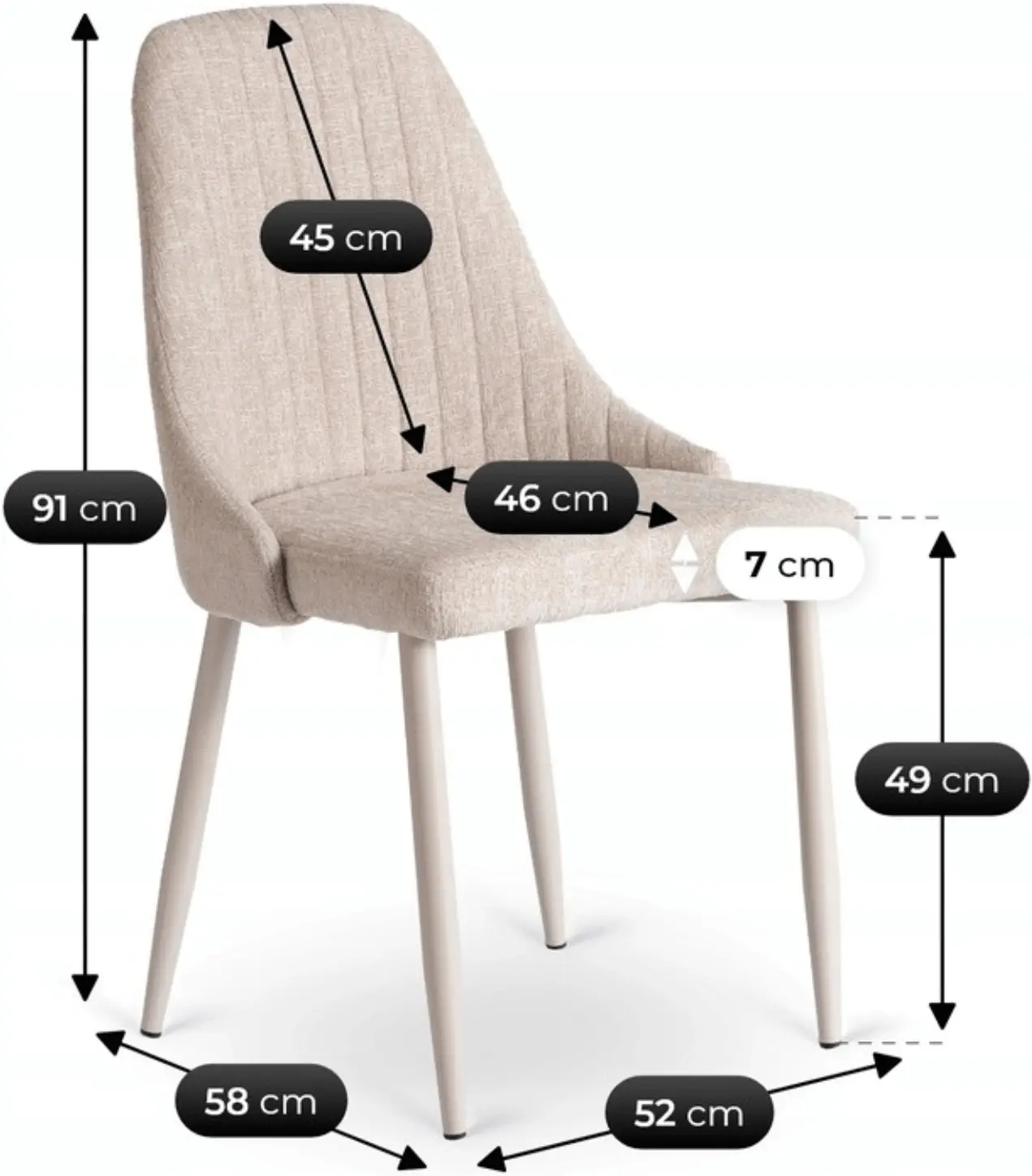 Стул Mebel Elite Torino (Cream) - 5