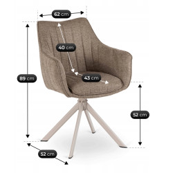 Стул поворотный Mebel Elite Aspen 2 (Beige/Cashmere) Thumb