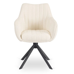 Стул поворотный Mebel Elite Baja (Cream/Black) Thumb