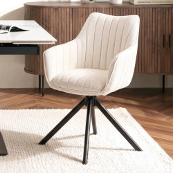 Стул поворотный Mebel Elite Baja (Cream/Black)