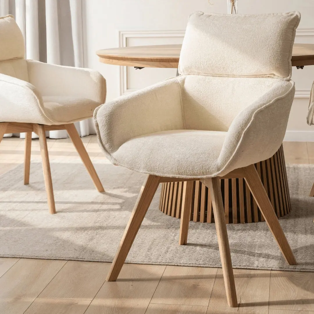 Scaun rotativ Mebel Elite Dias (Cream)