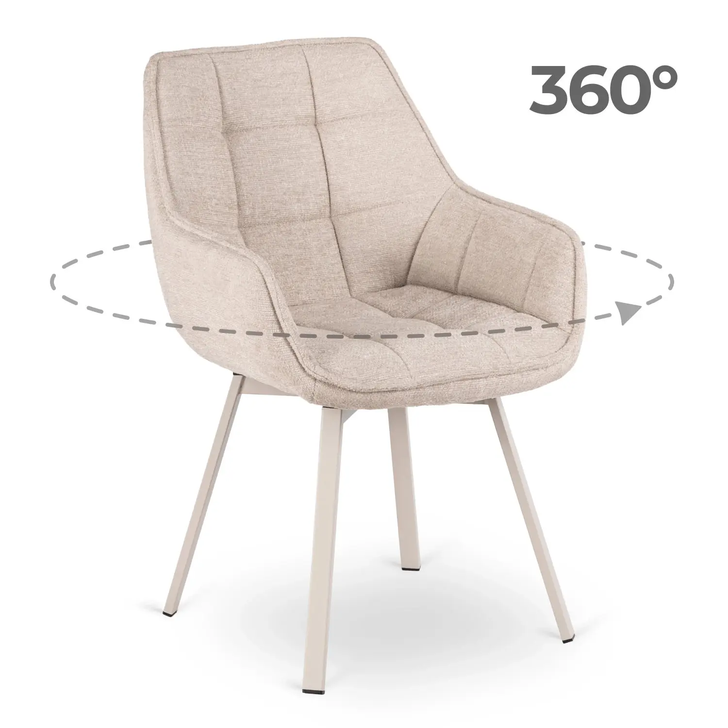 Стул поворотный Mebel Elite Mond (Cream) - 2