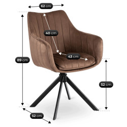 Стул поворотный Mebel Elite Mumbai 2 (Brown) Thumb