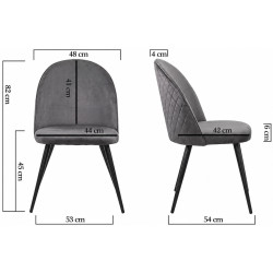 Стул Prestige Chairs BUC 207 (Grey/Black) Thumb