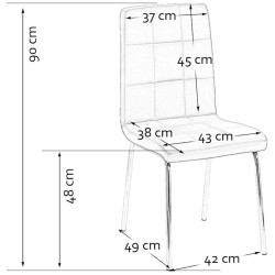 Scaun Prestige Chairs BUC 230 (White) Thumb