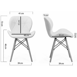 Scaun Prestige Chairs BUC 241V (Navy Blue) Thumb