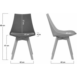 Стул Prestige Chairs BUC 245 (Black/Natural) Thumb