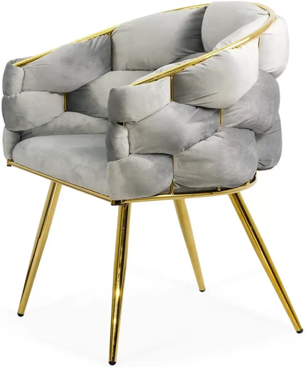 Scaun Prestige Chairs BUC 251 (Light Grey/Gold) - 2
