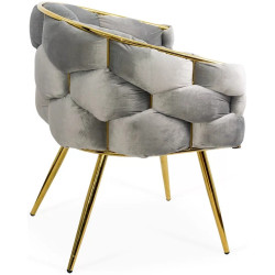 Scaun Prestige Chairs BUC 251 (Light Grey/Gold) Thumb