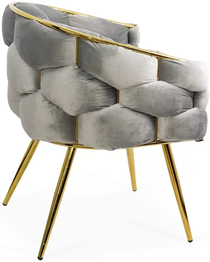Scaun Prestige Chairs BUC 251 (Light Grey/Gold) - 3