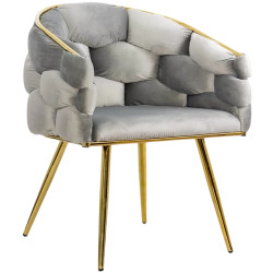 Стул Prestige Chairs BUC 251 (Light Grey/Gold)