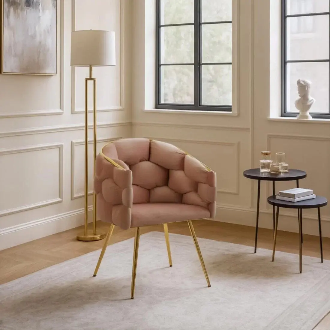 Scaun Prestige Chairs BUC 251 (Pink/Gold)