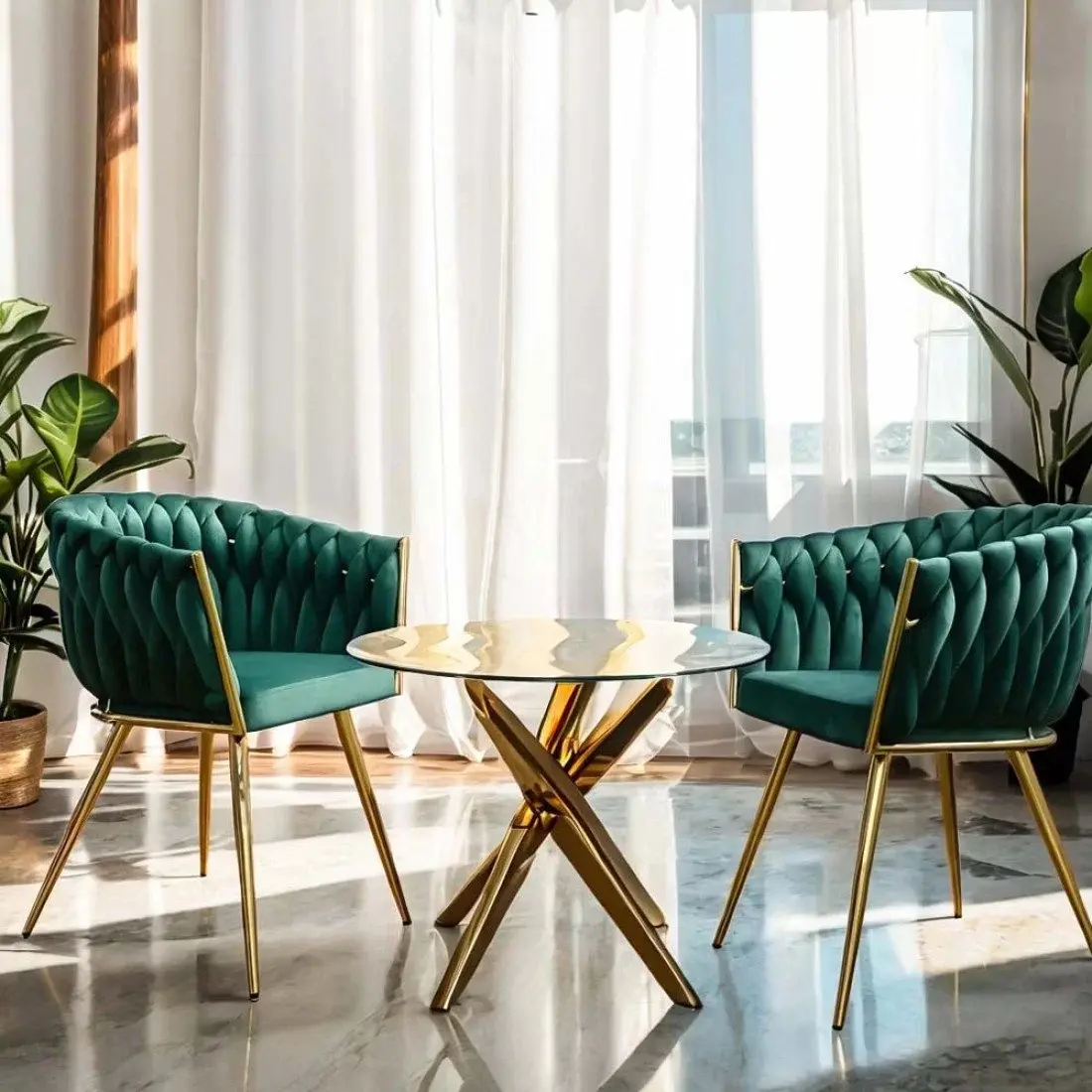 Стул Prestige Chairs BUC 261 (Green/Gold) - 6