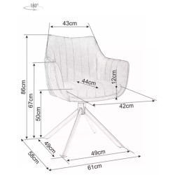 Стул Signal Azalia Bluvel 30 (Light Beige/Black) Thumb