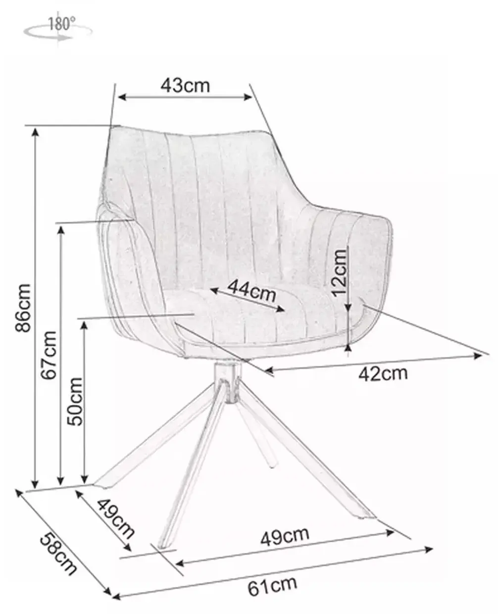 Scaun Signal Azalia Brego 22 (Light Beige/Black)