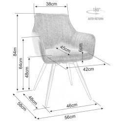 Scaun Signal Ballo Brego 31 (Light Beige/Black) Thumb