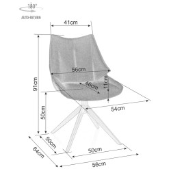 Scaun Signal Coda Brego 22 (Light Beige/Black) Thumb