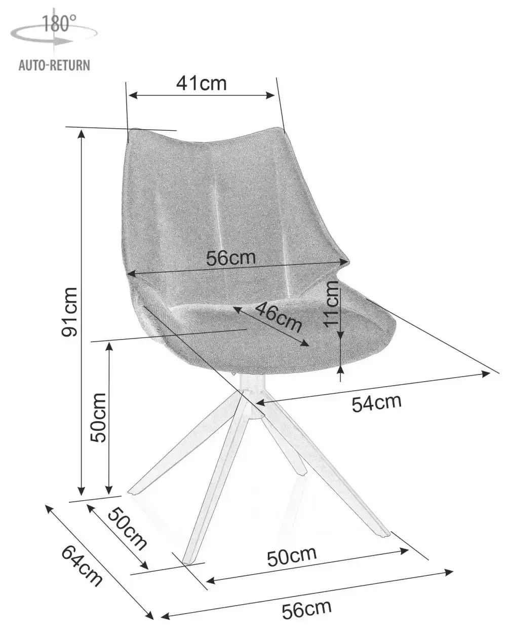 Scaun Signal Coda Brego 22 (Light Beige/Black)