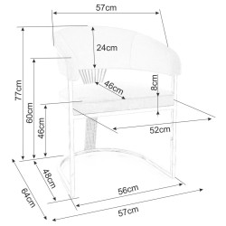 Scaun Signal Crown Bluvel 22 (Light Beige/Gold) Thumb